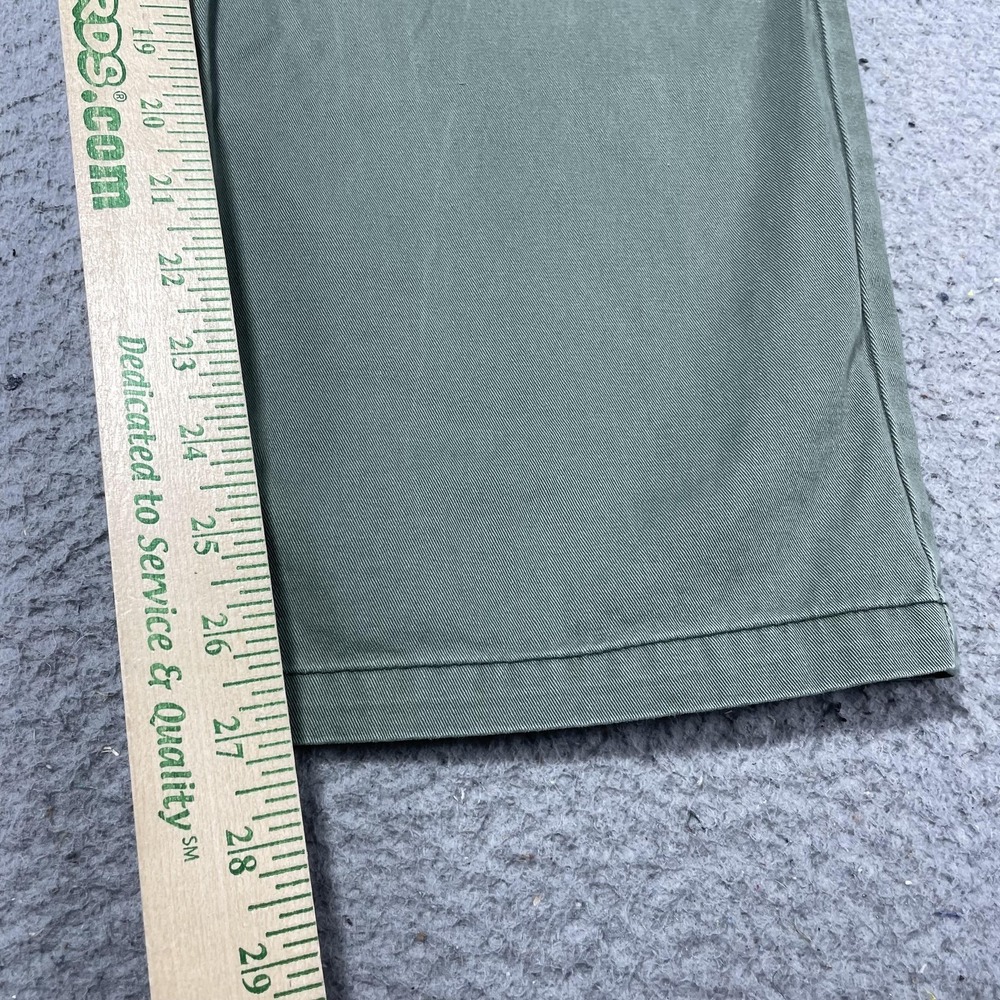 Pistola Pants Womens 30 Green Twill Wide Leg Utility Button Fly Casual Ankle - Picture 2 of 7